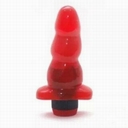 dilatador anal vibrador plug escalonado color rojo