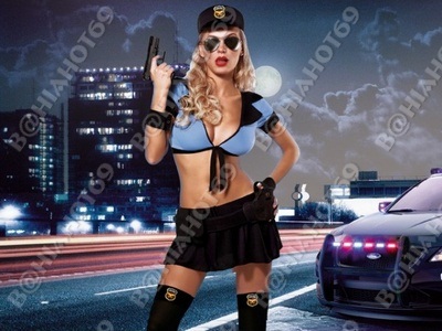 disfraz fantasia de mujer policia